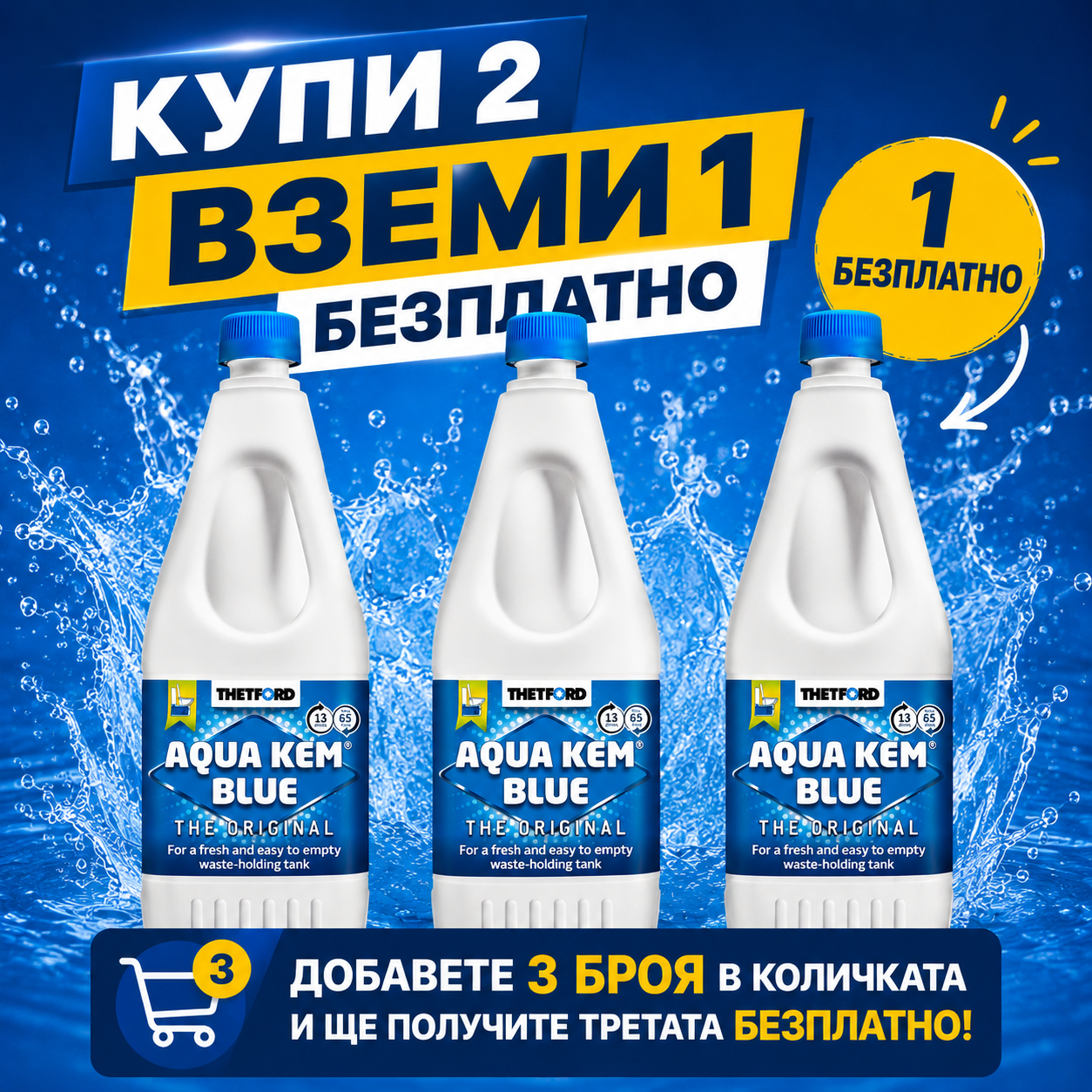 Препарат За Химическа Тоалетна Thetford Aqua Kem Blue