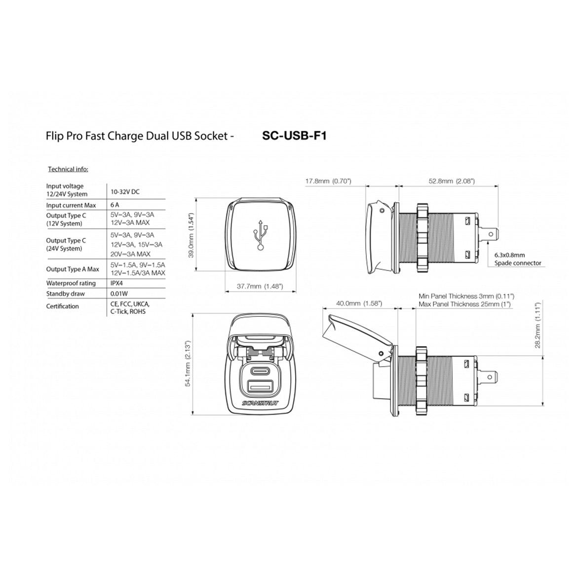Зарядно Устройство USB-A и USB-C Flip Pro - Image 2